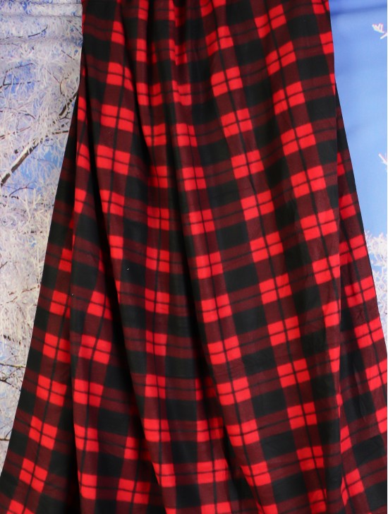 Double Sided Queen Size Plaid Flannel Blanket